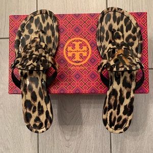 Tory Burch Natural Leopard Miller Sandals